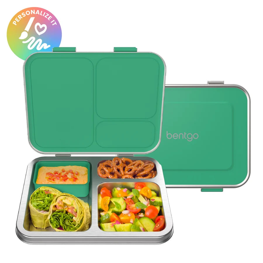 Bentgo Kids Stainless Steel Lunch Box – 5-Cup Capacity, Leak-Resistant Bento Box