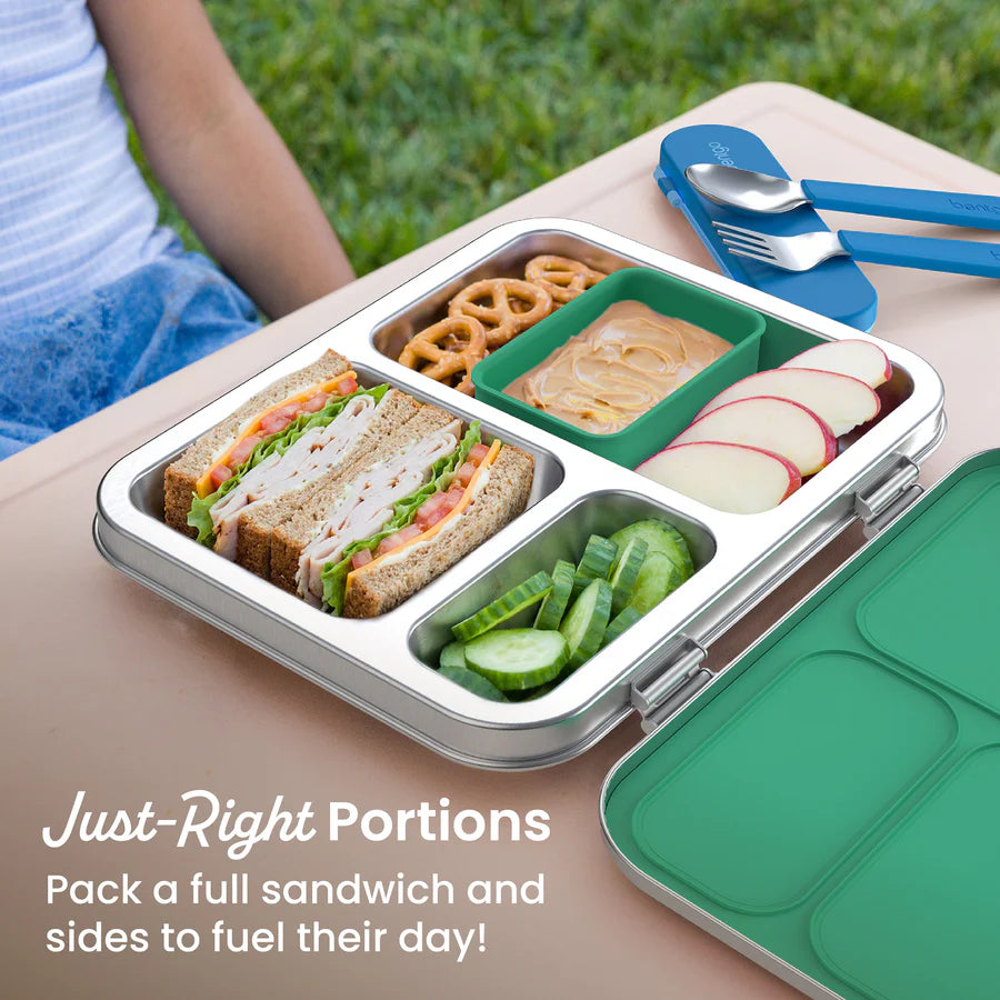 Bentgo Kids Stainless Steel Lunch Box – 5-Cup Capacity, Leak-Resistant Bento Box