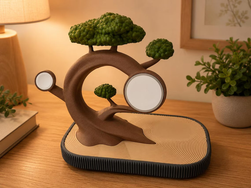 Bonsai Tree MagSafe 3-in-1 Charging Station Stand – iPhone, Apple Watch & Earbuds Holder
