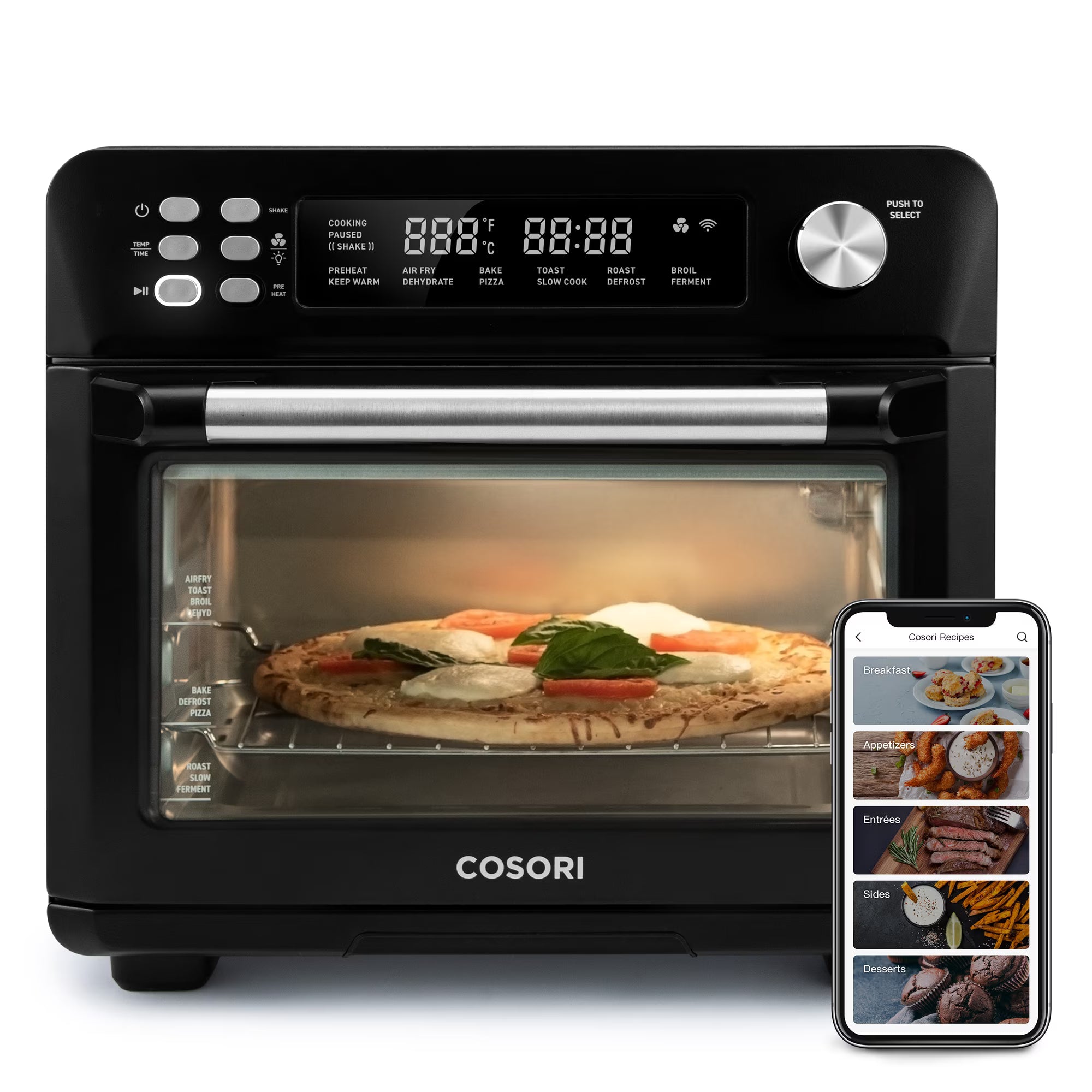 COSORI Air Fryer Toaster Oven Combo – 11-in-1 Countertop Convection Oven.