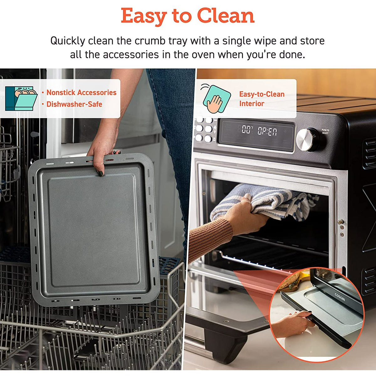 COSORI Air Fryer Toaster Oven Combo – 11-in-1 Countertop Convection Oven.