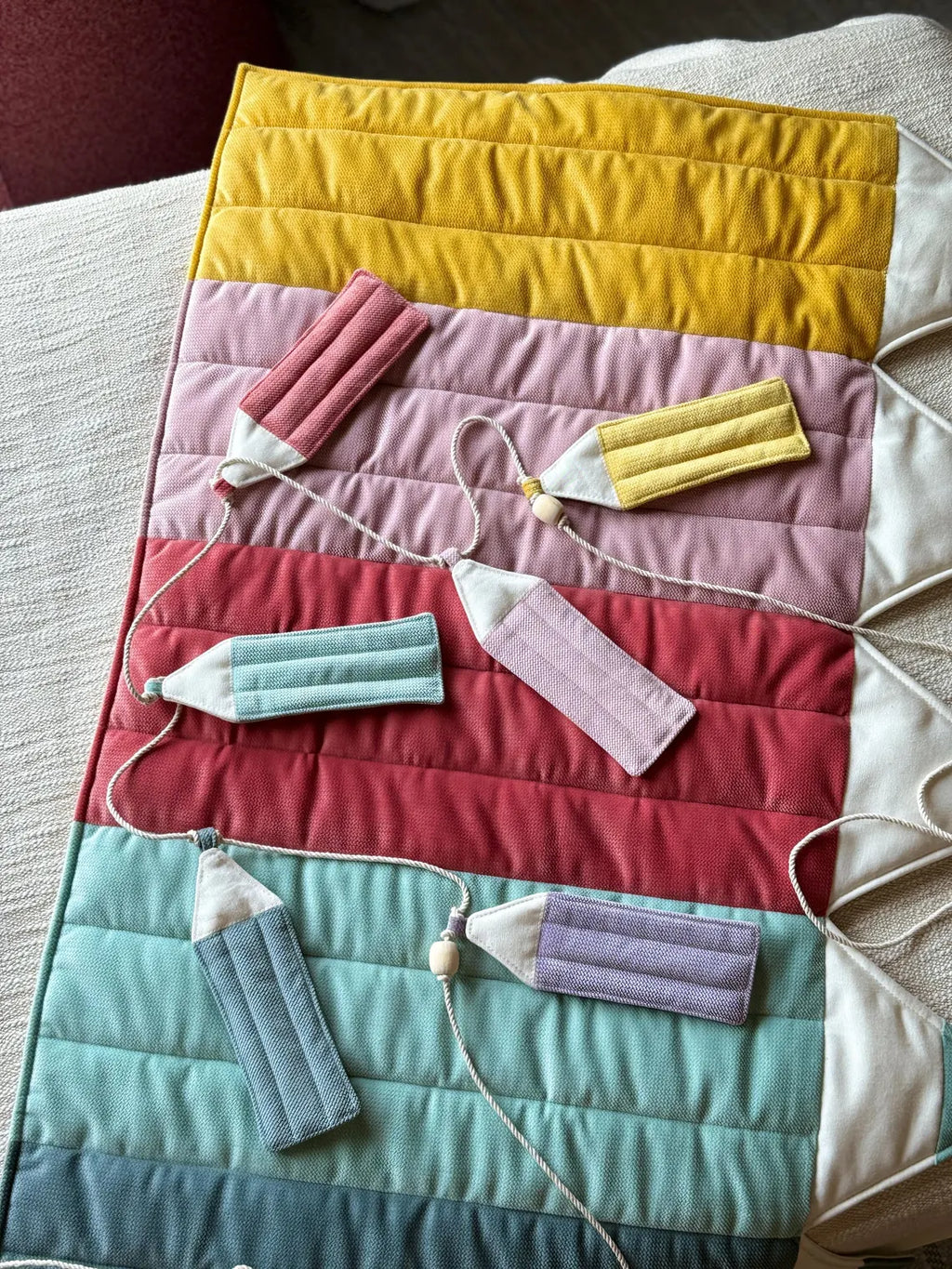 Crayon Playmat “Rainbow” – Colorful Kids Playroom & Back-to-School Decor