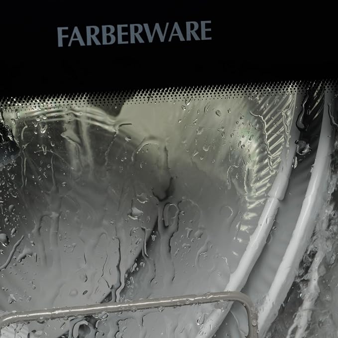 Farberware Portable Countertop Dishwasher with Built-in 5L Water Tank – Compact Digital Mini Dishwasher, White