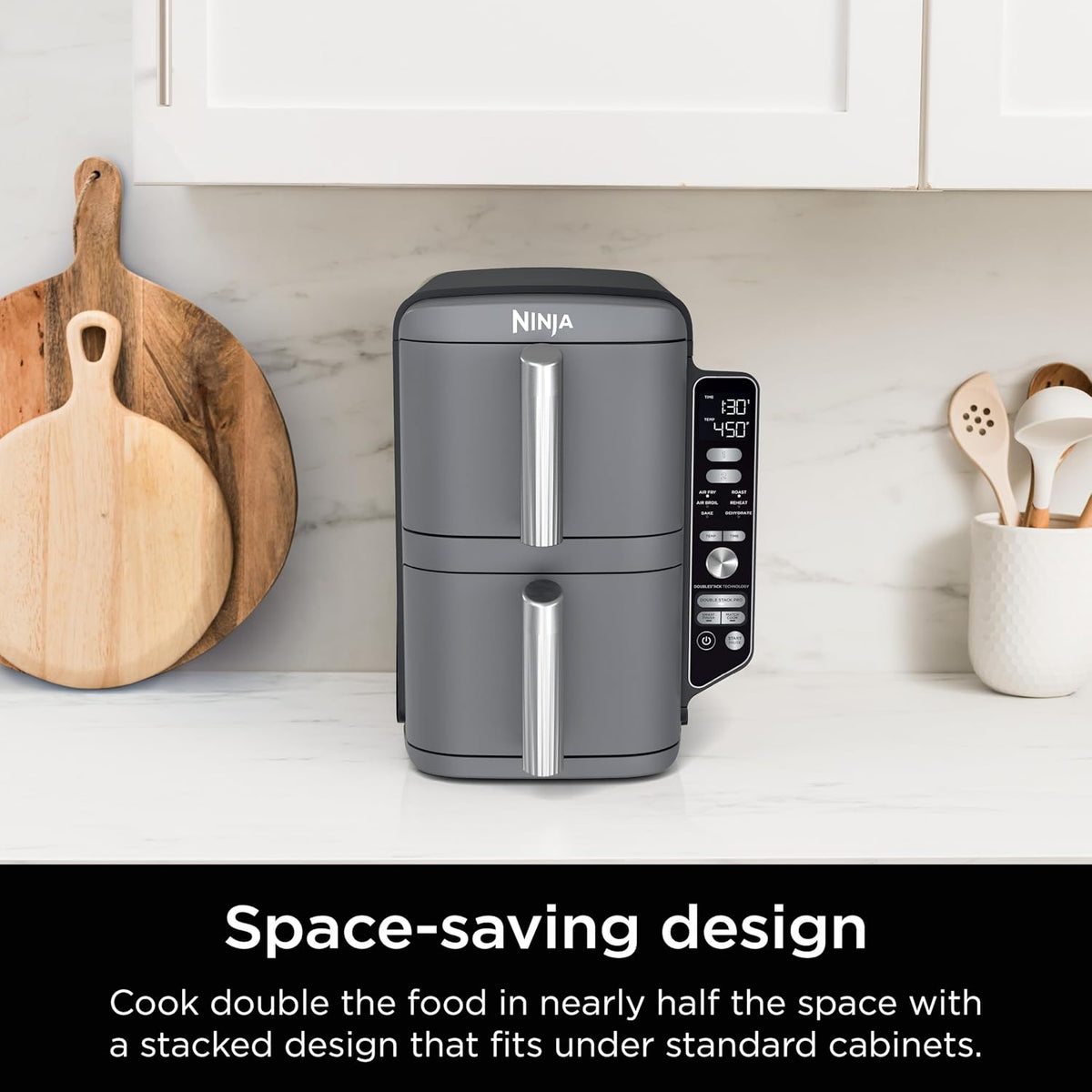 Ninja DoubleStack Pro 2-Drawer Air Fryer – Dual Zone 6-in-1 Countertop Air Fryer.