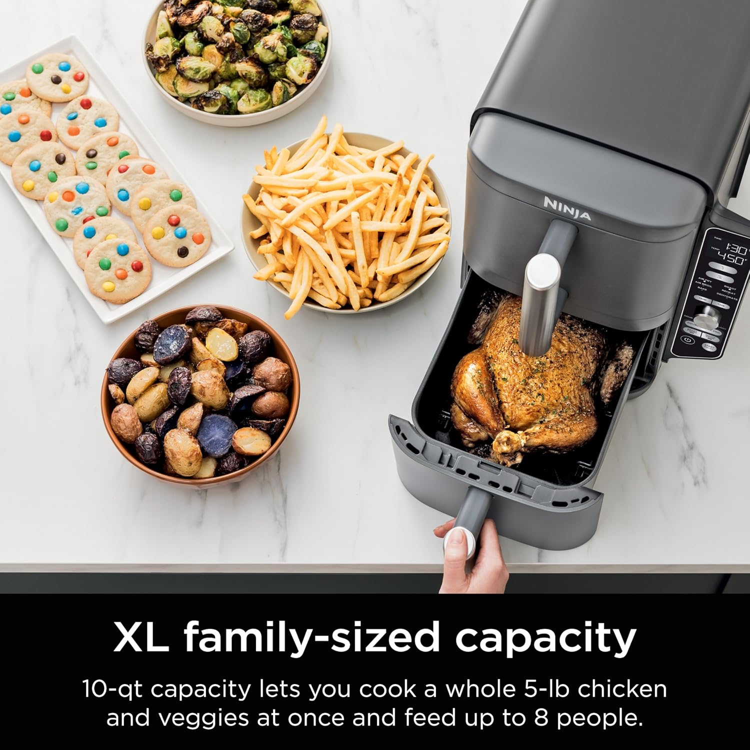 Ninja DoubleStack Pro 2-Drawer Air Fryer – Dual Zone 6-in-1 Countertop Air Fryer.