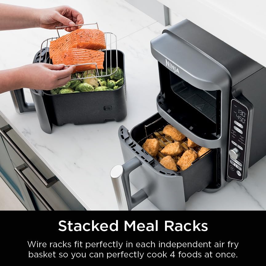 Ninja DoubleStack Pro 2-Drawer Air Fryer – Dual Zone 6-in-1 Countertop Air Fryer.