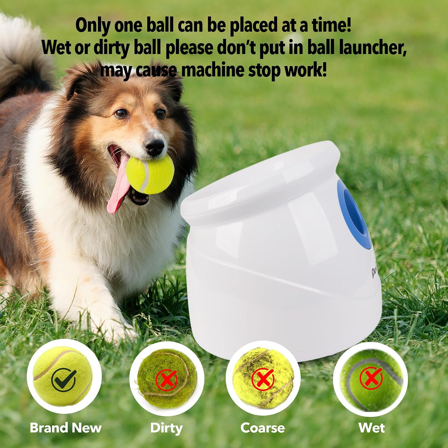 PetPrime Automatic Dog Ball Launcher – Interactive Tennis Ball Thrower for Small & Medium Dogs